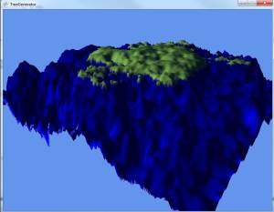  perturbulance in the middle and some noise functions to add some terrain features